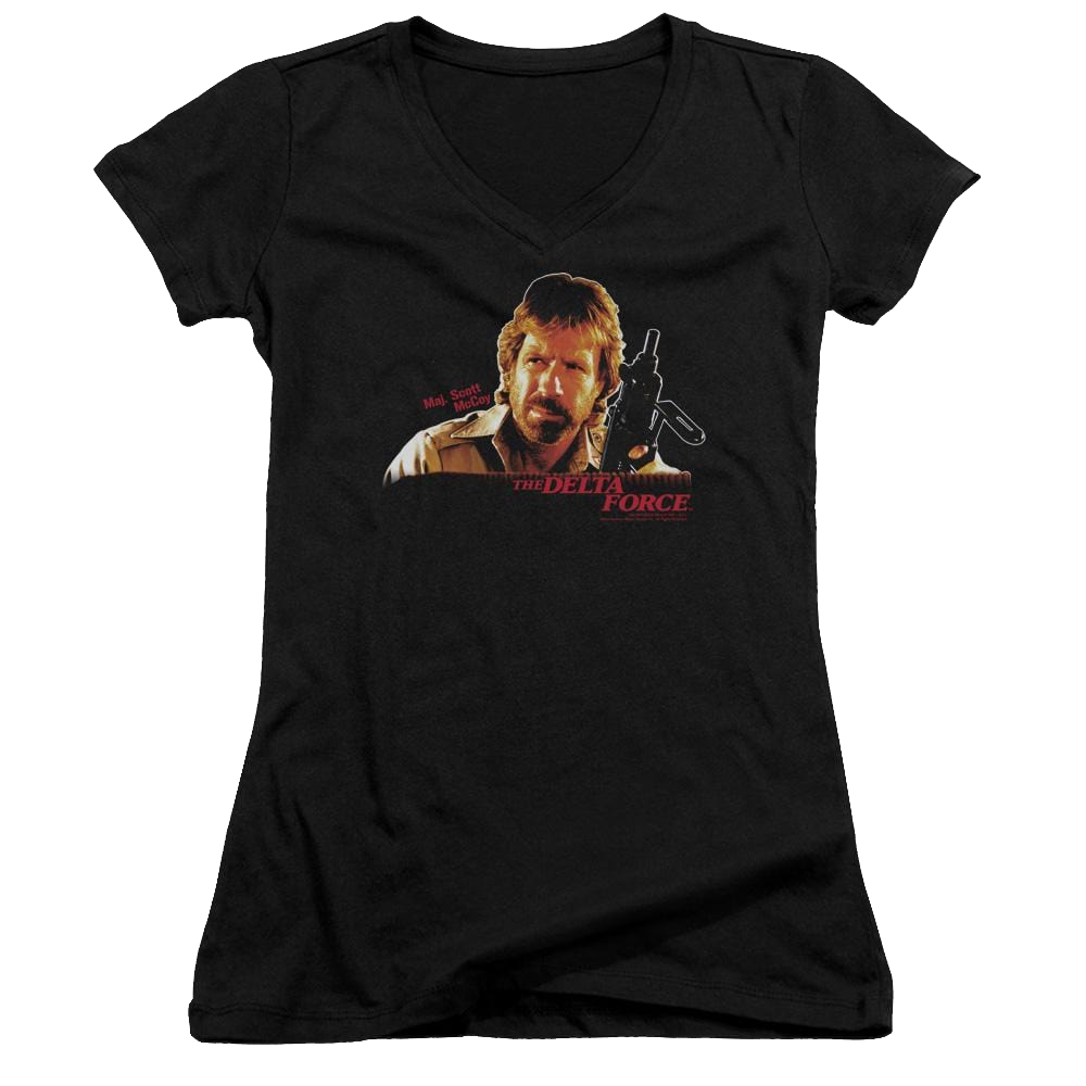 Delta Force Maj Scott Mccoy - Juniors V-Neck T-Shirt Juniors V-Neck T-Shirt Delta Force   