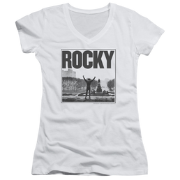 Rocky Rocky/Top Of Stairs - Juniors V-Neck T-Shirt Juniors V-Neck T-Shirt Rocky   