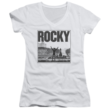 Rocky Rocky/Top Of Stairs - Juniors V-Neck T-Shirt Juniors V-Neck T-Shirt Rocky   