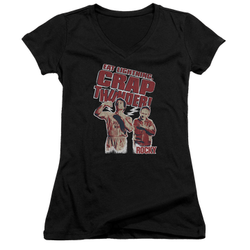 Rocky Eat Lightning - Juniors V-Neck T-Shirt Juniors V-Neck T-Shirt Rocky   