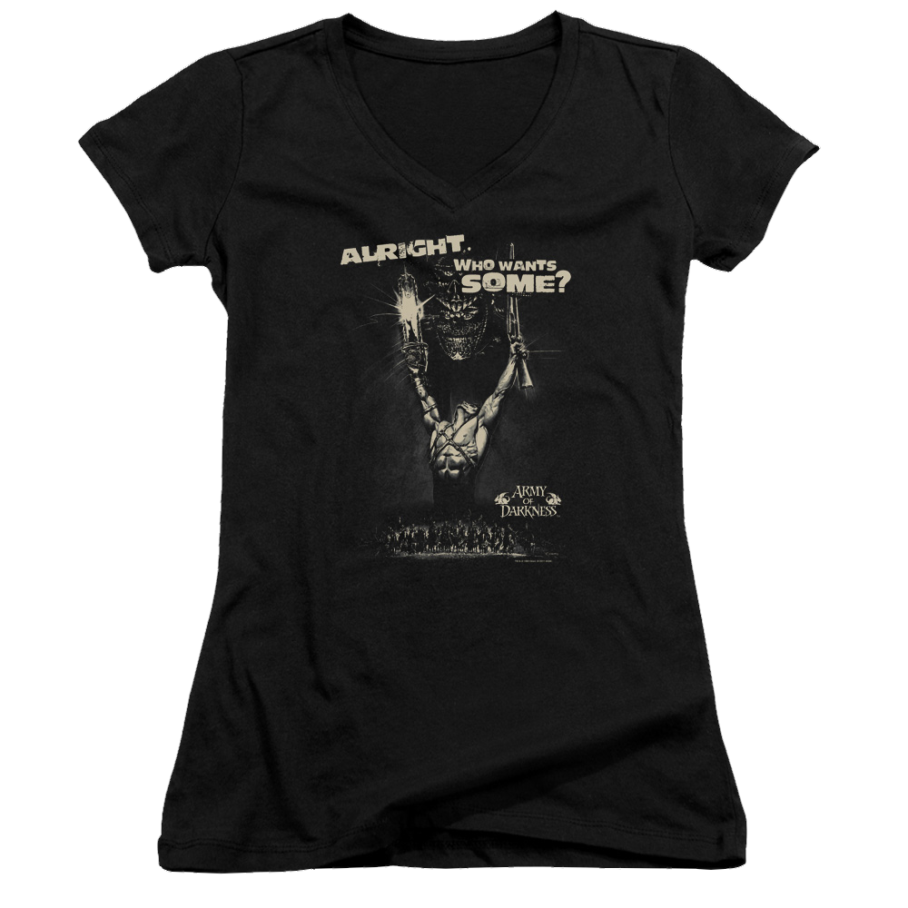 Army Of Darkness Want Some - Juniors V-Neck T-Shirt Juniors V-Neck T-Shirt Army of Darkness   