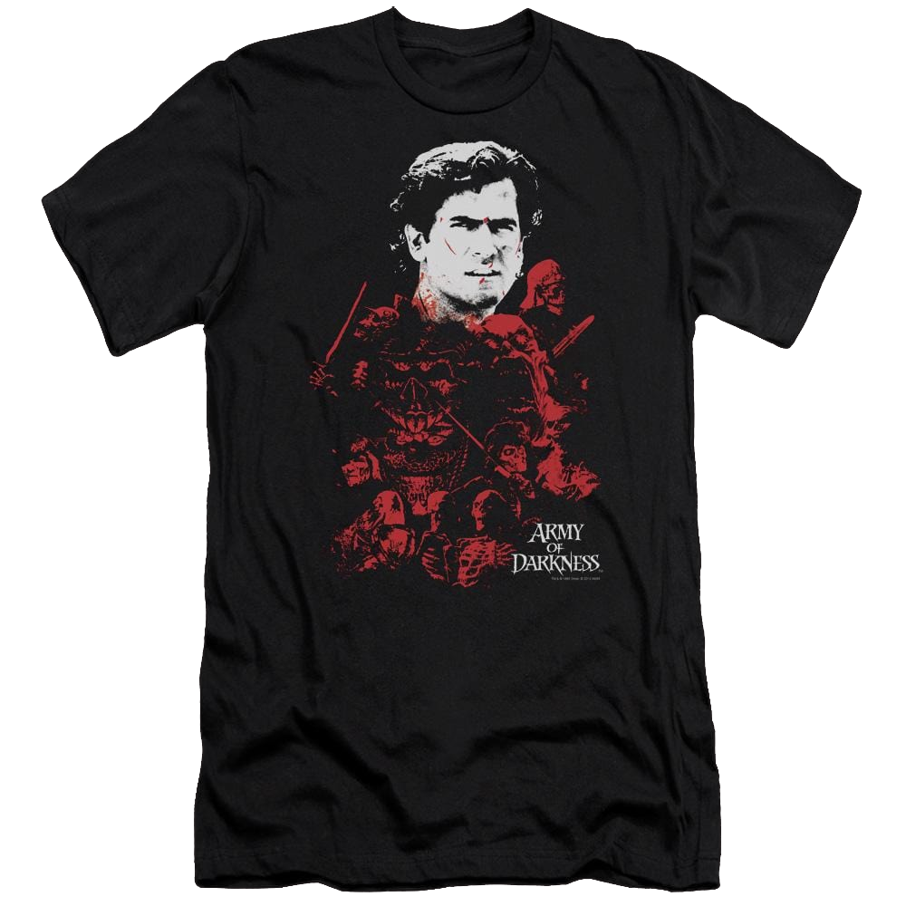 MGM Army Of Darkness/pile Of Baddies Men's Premium Slim Fit T-Shirt Men's Premium Slim Fit T-Shirt Army of Darkness   