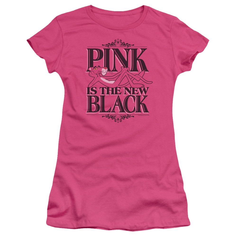 Pink Panther The New Black Juniors T-Shirt Juniors T-Shirt Pink Panther   