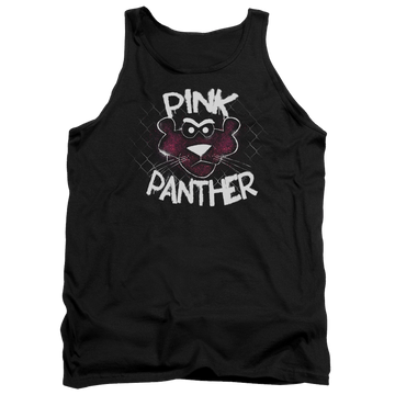 Black men's tank with Pink Panther Spray Panther graphic