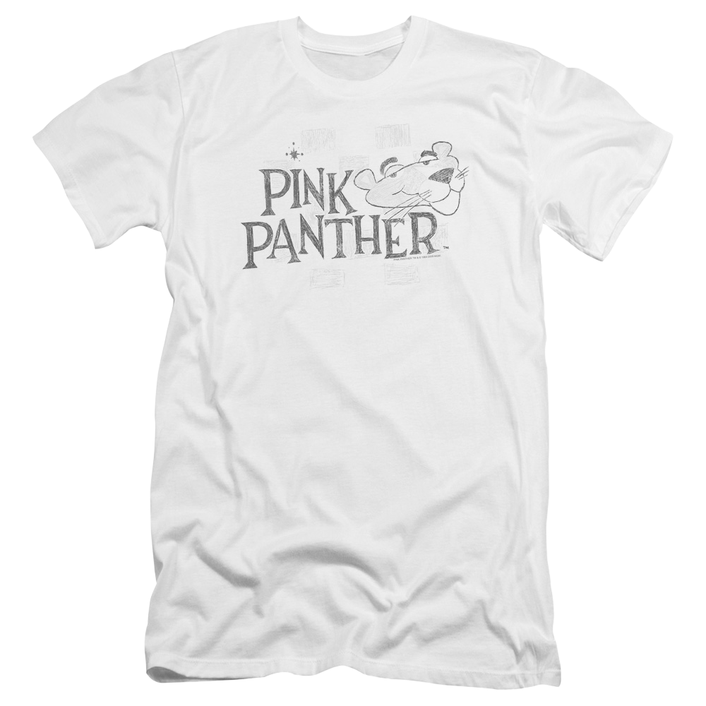 Pink Panther Sketch Logo Men's Premium Slim Fit T-Shirt Men's Premium Slim Fit T-Shirt Pink Panther   