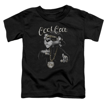 Black toddler t-shirt with Pink Panther Cool Cat graphic