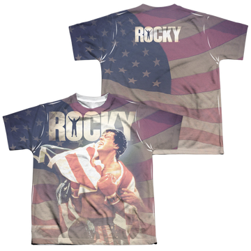 Rocky American Dreams youth all-over print t-shirt for ages 8 to 12