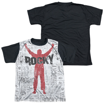 Rocky News Press youth black back t-shirt for ages 8 to 12