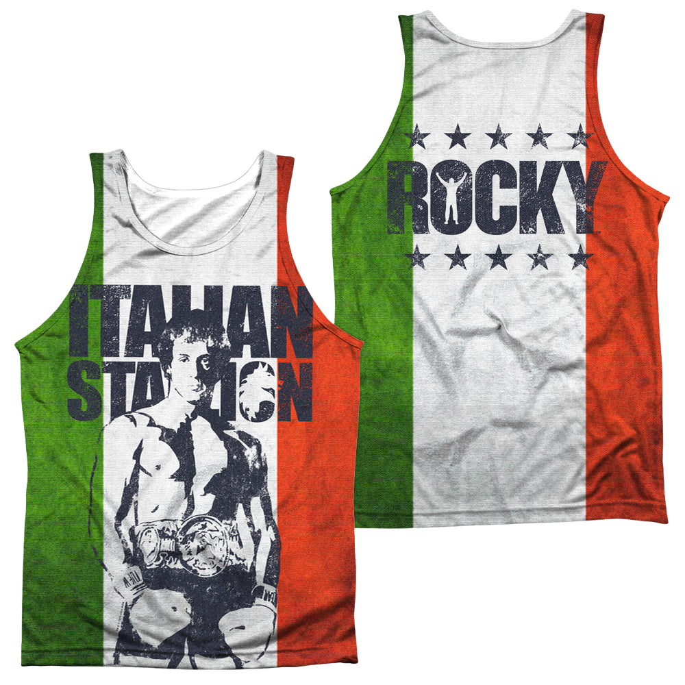 Rocky Stallion (Front/Back Print) - Men's All Over Print Tank Top Men's All Over Print Tank Rocky   