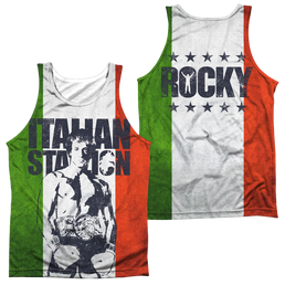 Rocky Stallion (Front/Back Print) - Men's All Over Print Tank Top Men's All Over Print Tank Rocky   