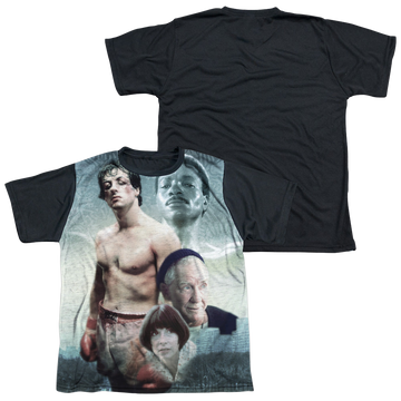 Rocky Montage youth black back t-shirt for ages 8 to 12