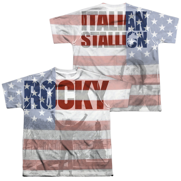 Rocky America youth all-over print t-shirt for ages 8 to 12