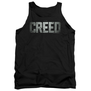 Black men's tank with Creed Logo graphic