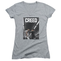 Creed Poster - Juniors V-Neck T-Shirt Juniors V-Neck T-Shirt Creed   