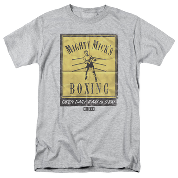 Athletic heather men's regular fit t-shirt with Creed Micks Poster graphic