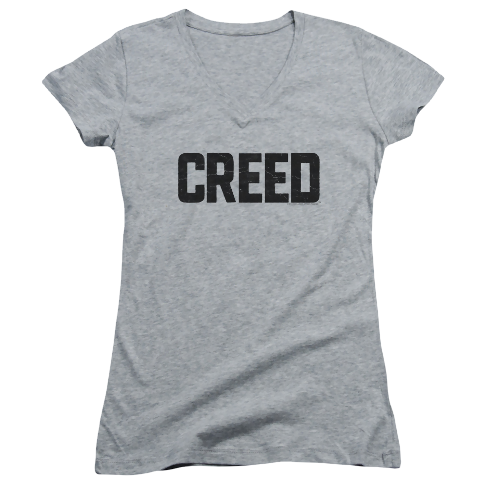 Creed Cracked Logo - Juniors V-Neck T-Shirt Juniors V-Neck T-Shirt Creed   