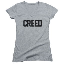 Creed Cracked Logo - Juniors V-Neck T-Shirt Juniors V-Neck T-Shirt Creed   