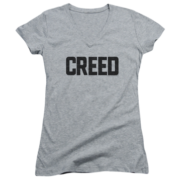 Creed Cracked Logo - Juniors V-Neck T-Shirt Juniors V-Neck T-Shirt Creed   