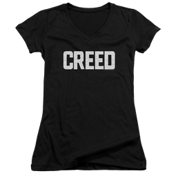 Creed Cracked Logo - Juniors V-Neck T-Shirt Juniors V-Neck T-Shirt Creed   
