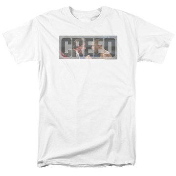 White men's regular fit t-shirt with Creed Pep Talk graphic