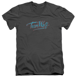Teen Wolf Neon Logo Men's V-Neck T-Shirt Men's V-Neck T-Shirt Teen Wolf   