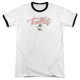 Teen Wolf Poster Logo Men's Ringer T-Shirt Men's Ringer T-Shirt Teen Wolf   