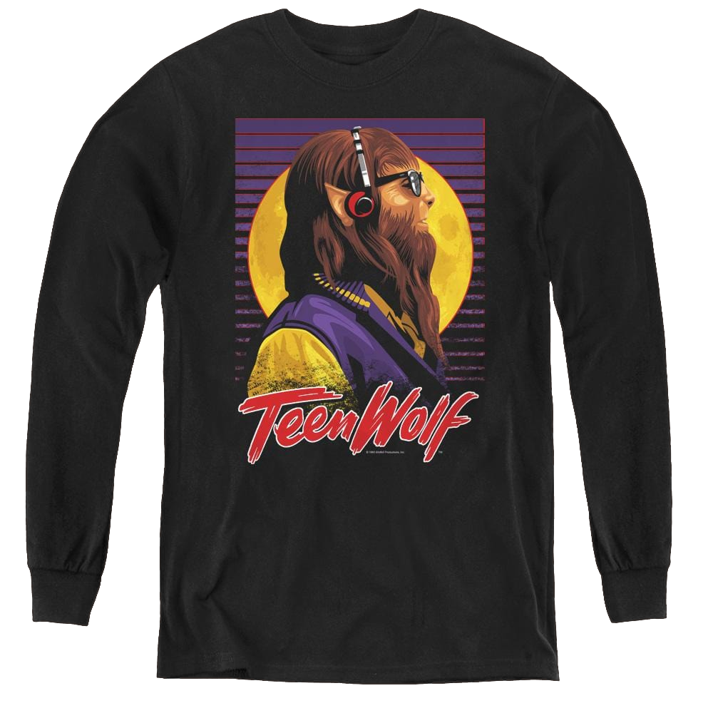 Teen Wolf Headphone Wolf - Youth Long Sleeve T-Shirt Youth Long Sleeve T-Shirt Teen Wolf   