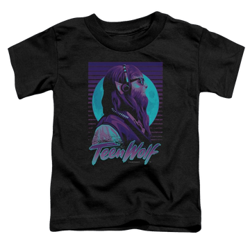 Black toddler t-shirt with Teen Wolf Headphone Wolf graphic