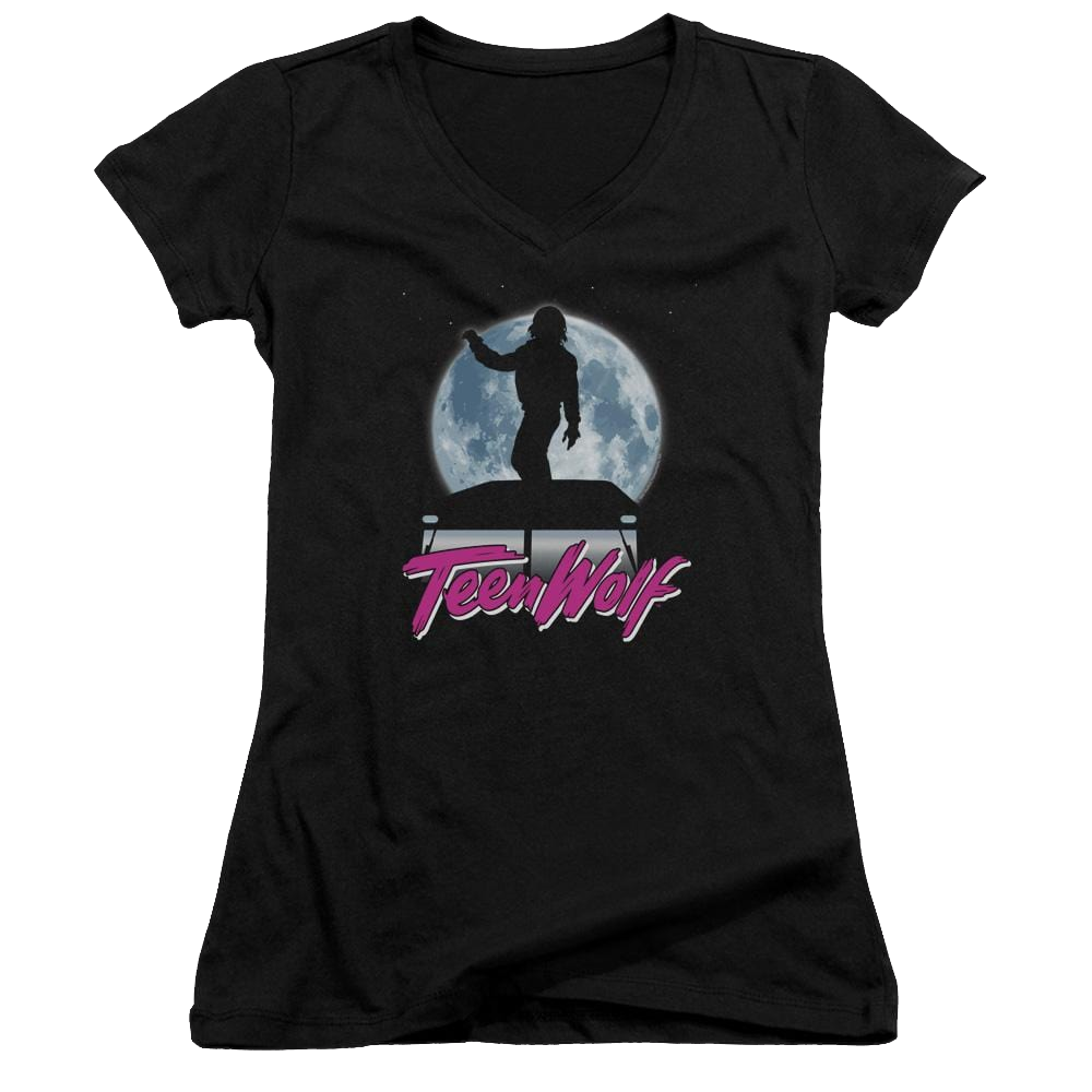 Teen Wolf Moonlight Surf Juniors V-Neck T-Shirt Juniors V-Neck T-Shirt Teen Wolf   