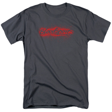Charcoal men's regular fit t-shirt with Bloodsport Blood Splatter graphic