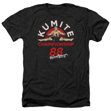 Charcoal men's heather t-shirt with Bloodsport Championship 88 graphic