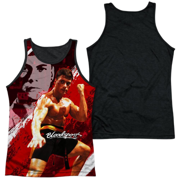 Bloodsport Fight Of Your Life men's black back tank