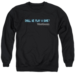 Wargames Shall We Men's Crewneck Sweatshirt Men's Crewneck Sweatshirt Wargames   