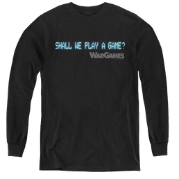 Wargames Shall We - Youth Long Sleeve T-Shirt Youth Long Sleeve T-Shirt Wargames   