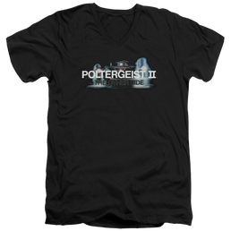 Poltergeist II Logo Men's V-Neck T-Shirt Men's V-Neck T-Shirt POLTERGEIST   