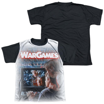 Wargames Poster youth black back t-shirt for ages 8 to 12