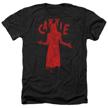 Charcoal men's heather t-shirt with Carrie Silhouette graphic