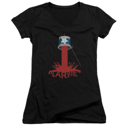 Carrie Bucket Of Blood - Juniors V-Neck T-Shirt Juniors V-Neck T-Shirt Carrie   