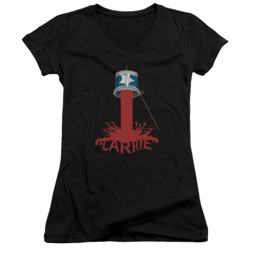 Carrie Bucket Of Blood - Juniors V-Neck T-Shirt Juniors V-Neck T-Shirt Carrie   