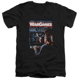 Wargames Poster Men's V-Neck T-Shirt Men's V-Neck T-Shirt Wargames   