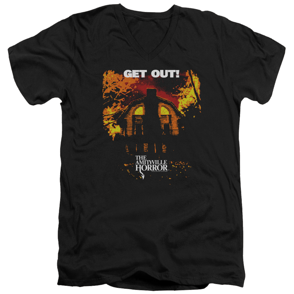 Amityville Horror Get Out - Men's V-Neck T-Shirt Men's V-Neck T-Shirt Amityville Horror   
