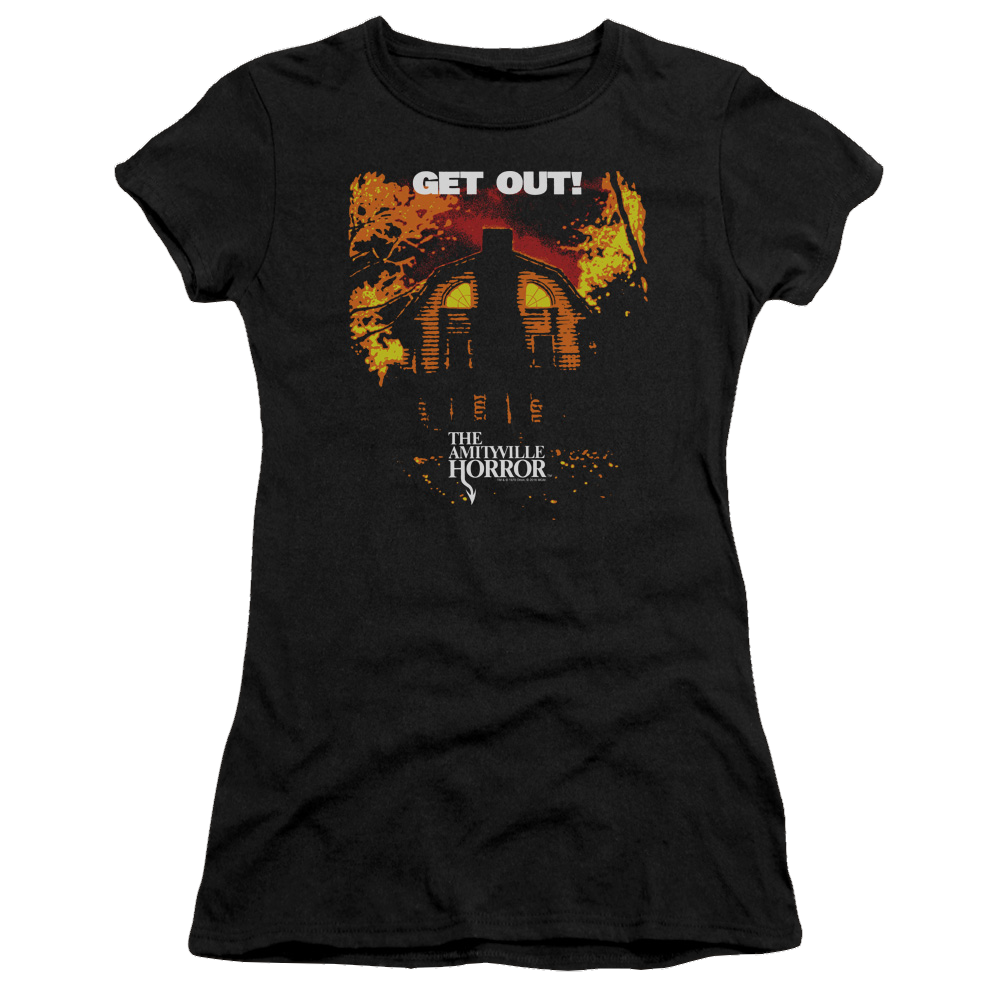 Amityville Horror Get Out - Juniors T-Shirt Juniors T-Shirt Amityville Horror   