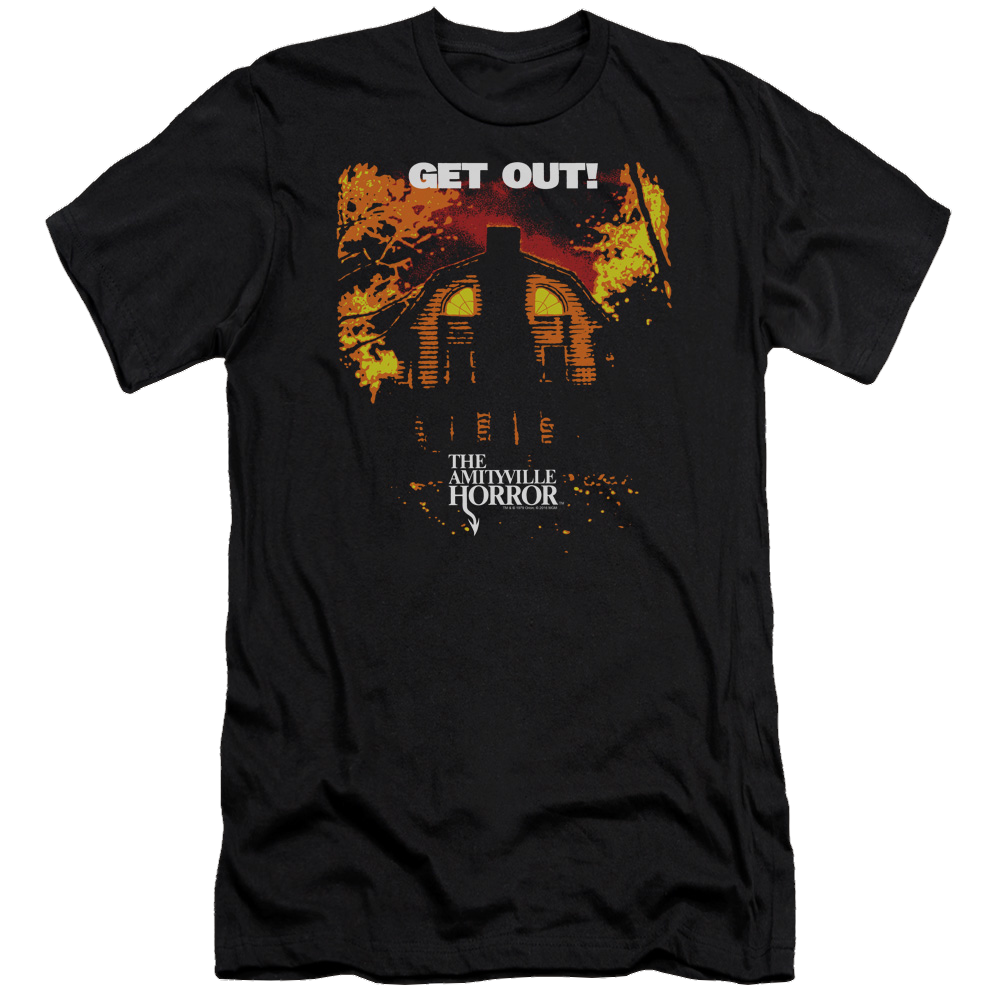 Amityville Horror Get Out - Men's Premium Slim Fit T-Shirt Men's Premium Slim Fit T-Shirt Amityville Horror   