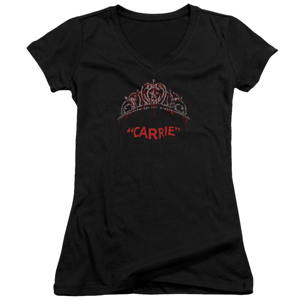 Carrie Prom Queen - Juniors V-Neck T-Shirt Juniors V-Neck T-Shirt Carrie   