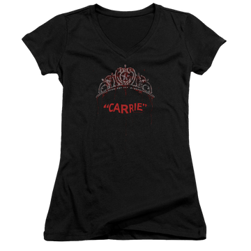 Carrie Prom Queen - Juniors V-Neck T-Shirt Juniors V-Neck T-Shirt Carrie   