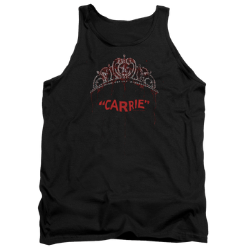 Black men's tank with Carrie Prom Queen graphic