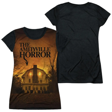 Amityville Horror House - Juniors Black Back T-Shirt Amityville Horror