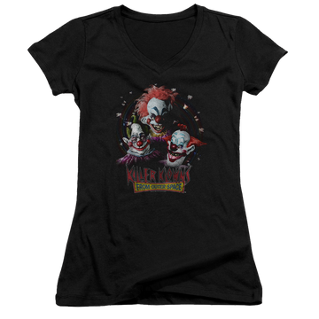 Killer Klowns From Outer Space Killer Klowns Juniors V-Neck T-Shirt Juniors V-Neck T-Shirt Killer Klowns From Outer Space   