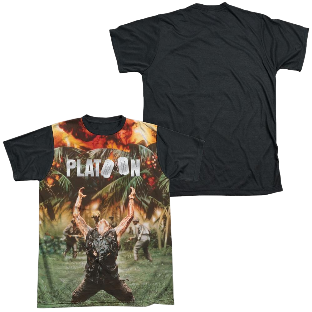 Platoon Key Art Men's Black Back T-Shirt Men's Black Back T-Shirt Platoon   