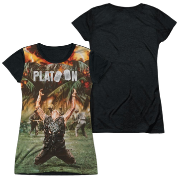 Platoon Key Art juniors black back t-shirt